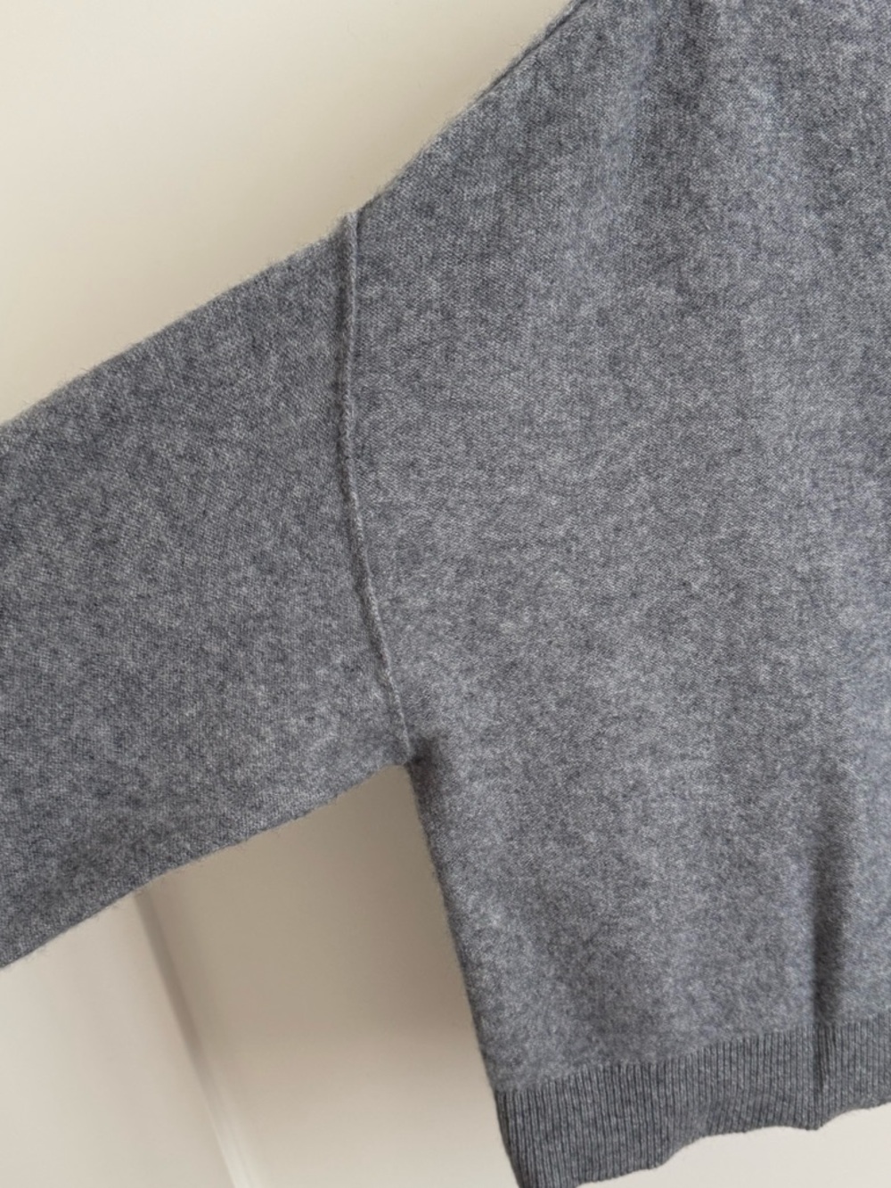 Anthropologie Pilcro Gray Alani Cashmere Sweater Plush Boxy Luxury Roll Neck - Picture 8 of 9